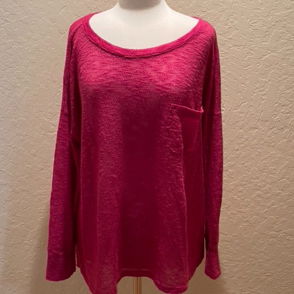 NWOT Maeve fuschia lightweight knit longsleeve XL